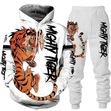 Load image into Gallery viewer, New Animal 3D Tiger Printed Hoodie + Pants Suit Cool Men/Women 2 Pcs Sportwear Tracksuit Set Autumn And Winter Men&#39;s Clothing
