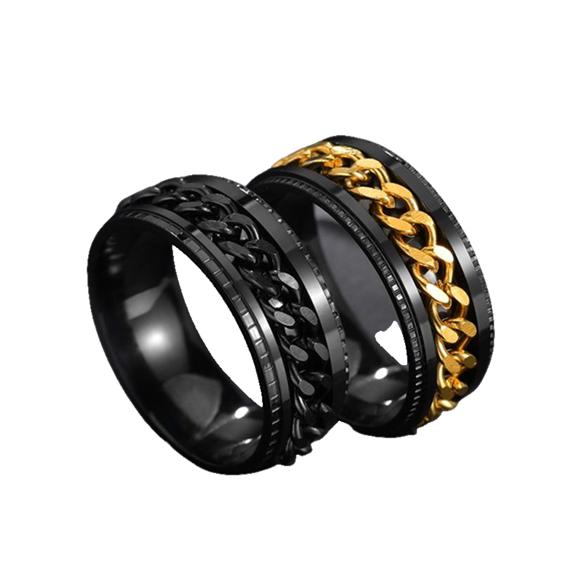 Dylan Steel rotatable men ring