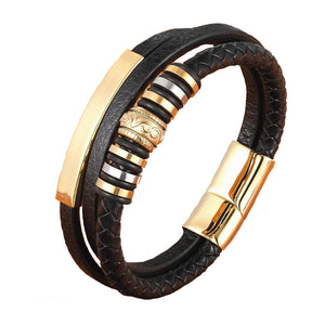Aaron Luxury Leather Bracelet
