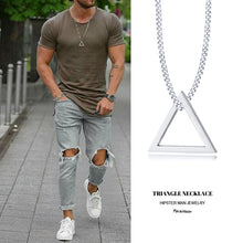 Load image into Gallery viewer, Popular Men Necklace,Interlocking Square Triangle Male
