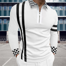 Load image into Gallery viewer, Striped Long Sleeve  Polo Shirt
