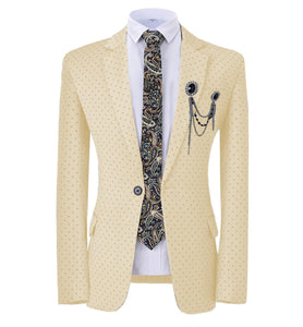 Grey Square Dot Blazer