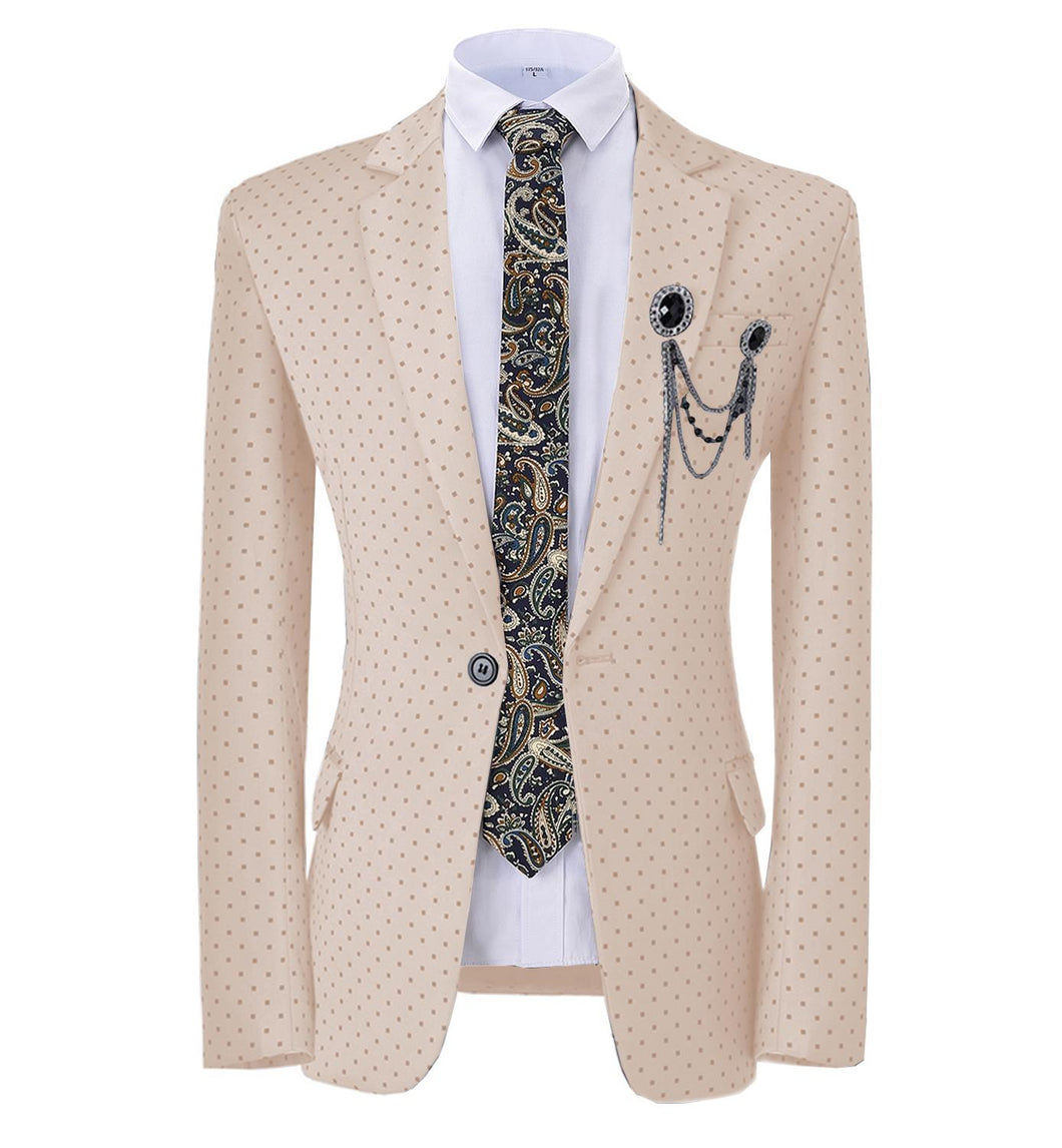 Grey Square Dot Blazer