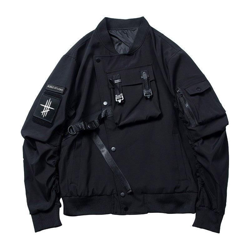 Men Cargo Baseball Jackets Coat