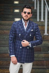 Checkered Blazer Suits Set