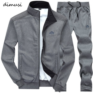 DIMUSI Men Sets Fashion Autumn Spring Sporting Suit Sweatshirt +Sweatpants Mens Clothing 2 Pieces Sets Slim Tracksuit hoodies