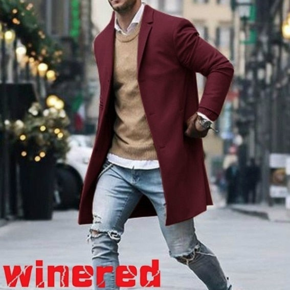 Slim Fit Long Sleeve Coat