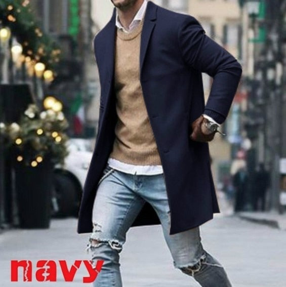 Slim Fit Long Sleeve Coat