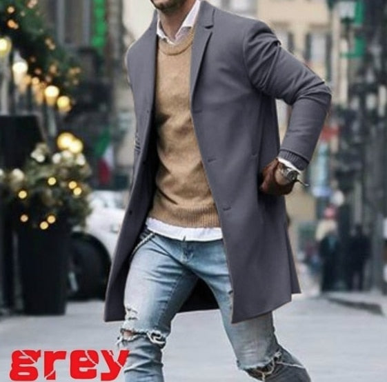 Slim Fit Long Sleeve Coat