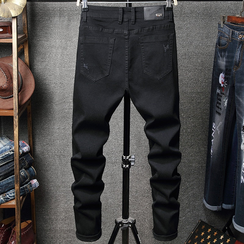 FlexFit Denim™ - Embroidery Black Jeans