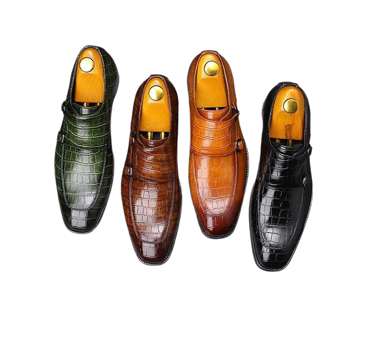 Octavian Crocodile Pattern Leather Shoe