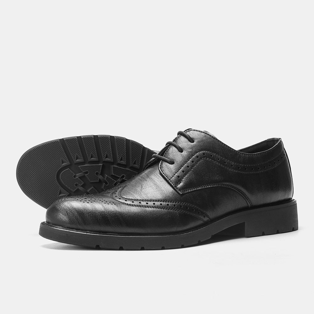 Men's Leather Black Shoes