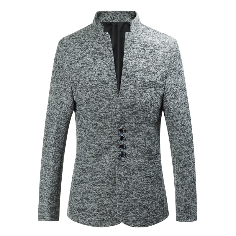 Collar Printed Suit Jacket