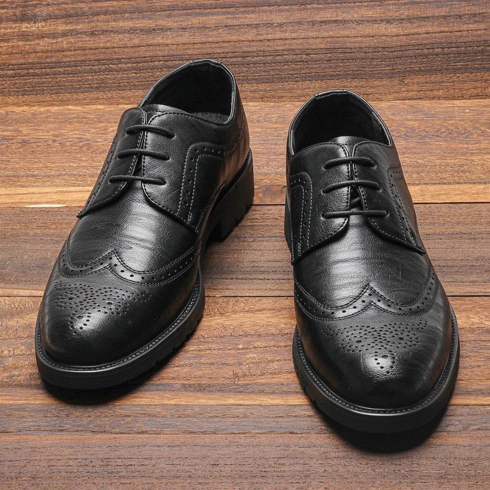 Men's Leather Black Shoes