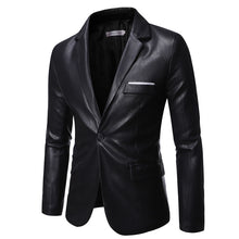 Load image into Gallery viewer, Leather Suit Jacket

