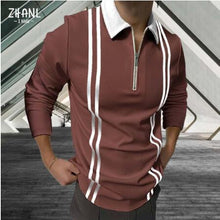 Load image into Gallery viewer, Casual Long Sleeve Polo Shirt
