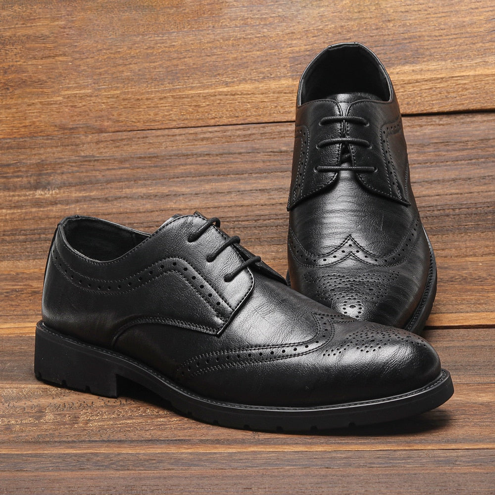 Men's Leather Black Shoes