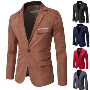 Solid Color One Button Blazers