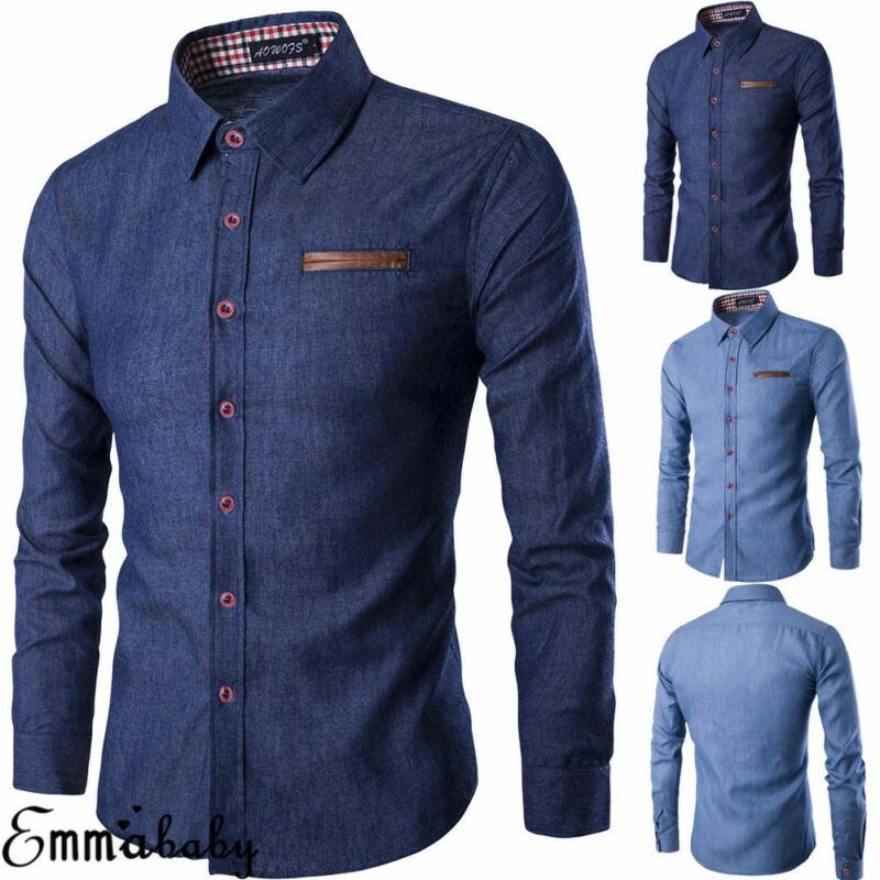 Denim Long Sleeves Jeans T Shirts