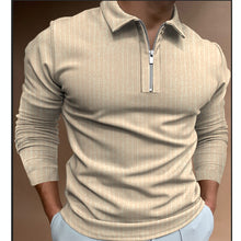 Load image into Gallery viewer, Long Sleeve Zip Polo Shirt
