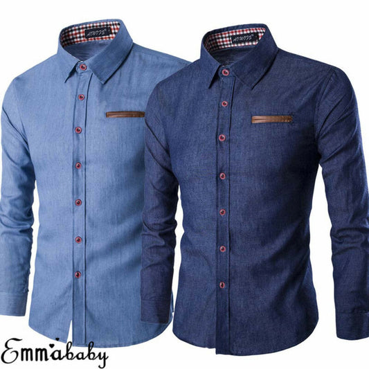 Denim Long Sleeves Jeans T Shirts