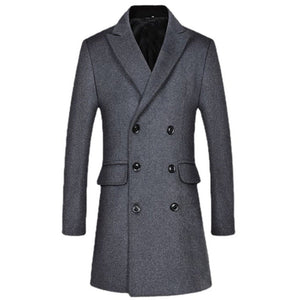 Woolen Solid Color Coat