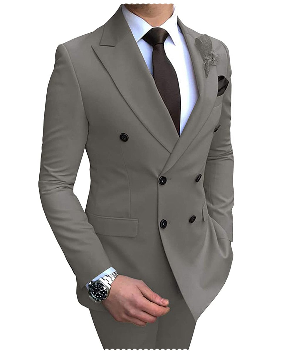 Slim Fit Casual Suit Set