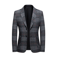 Load image into Gallery viewer, Men&#39;s Plaid Suit Jacket
