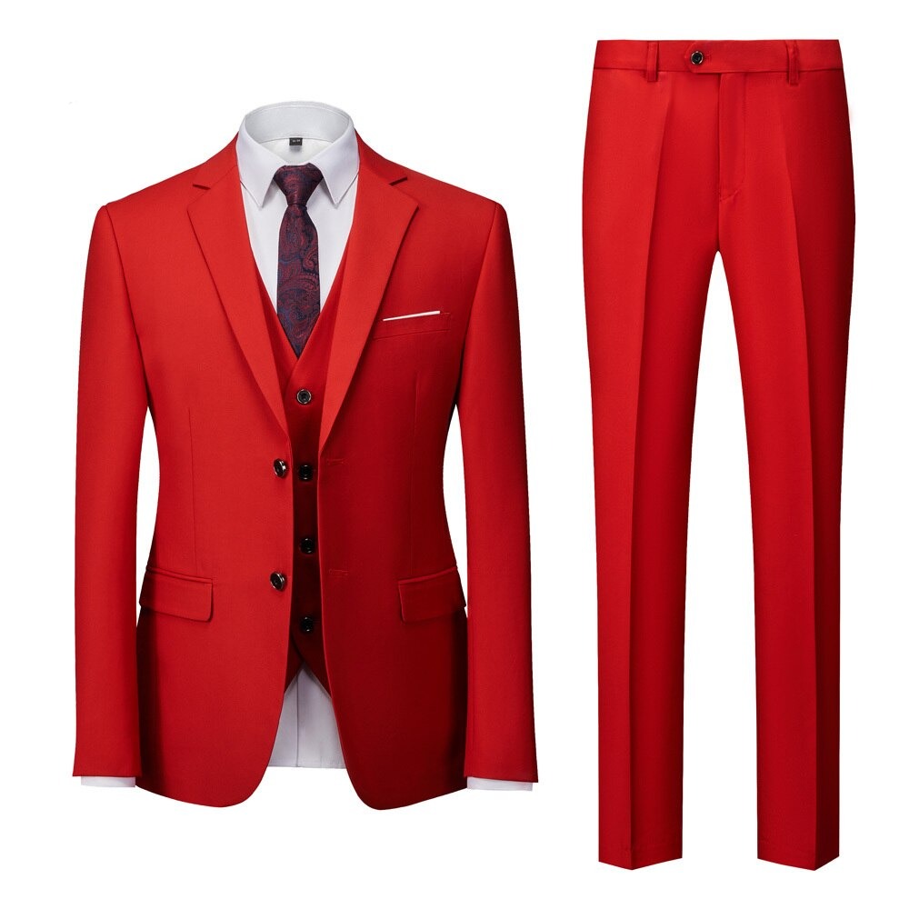 Solid Color Formal Suit Set