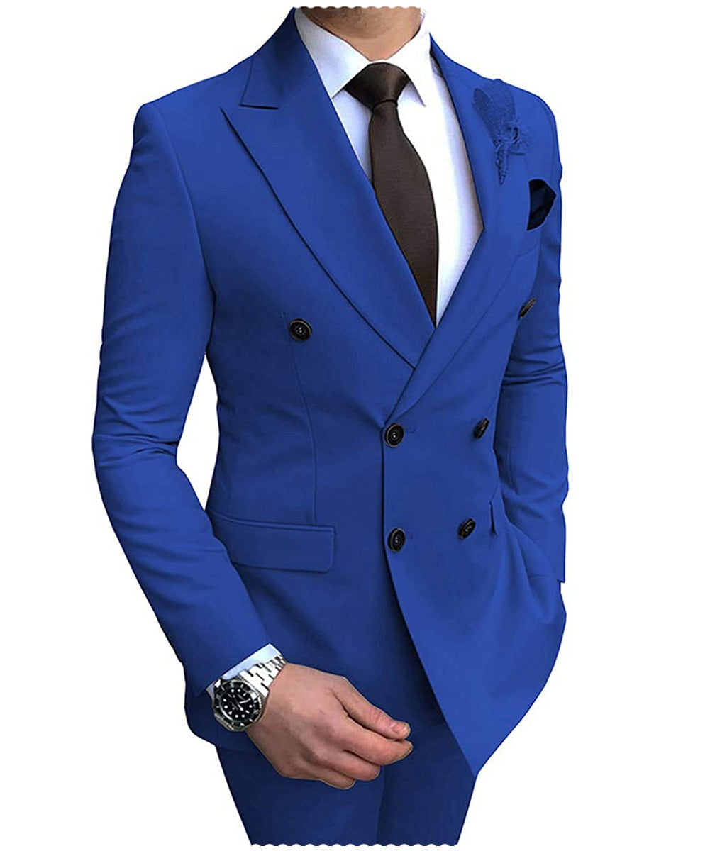 Slim Fit Casual Suit Set