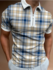 Men Polo Shirts  Casual Daily Short Sleeve Striped  Shirt