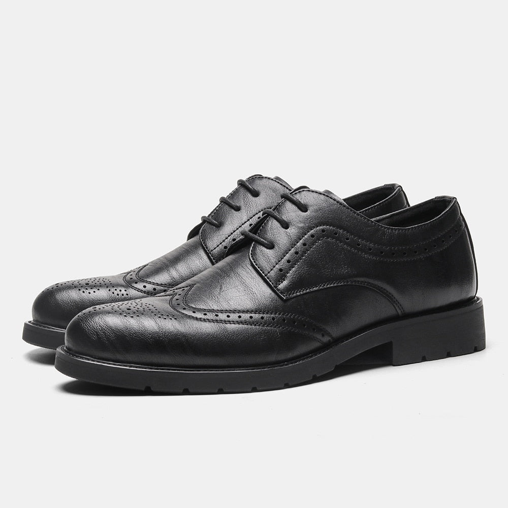 Men's Leather Black Shoes