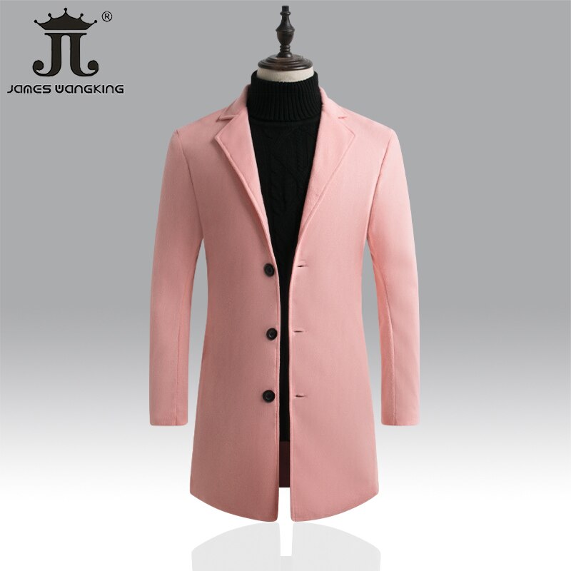 Pure Color Woolen Coat