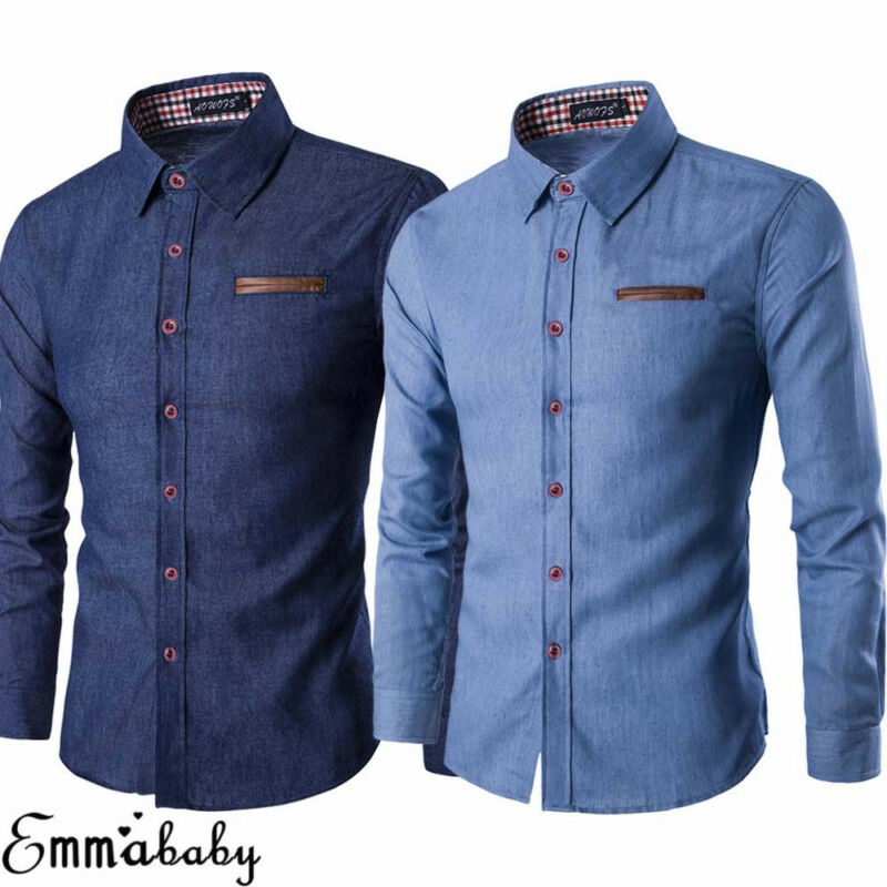 Denim Long Sleeves Jeans T Shirts