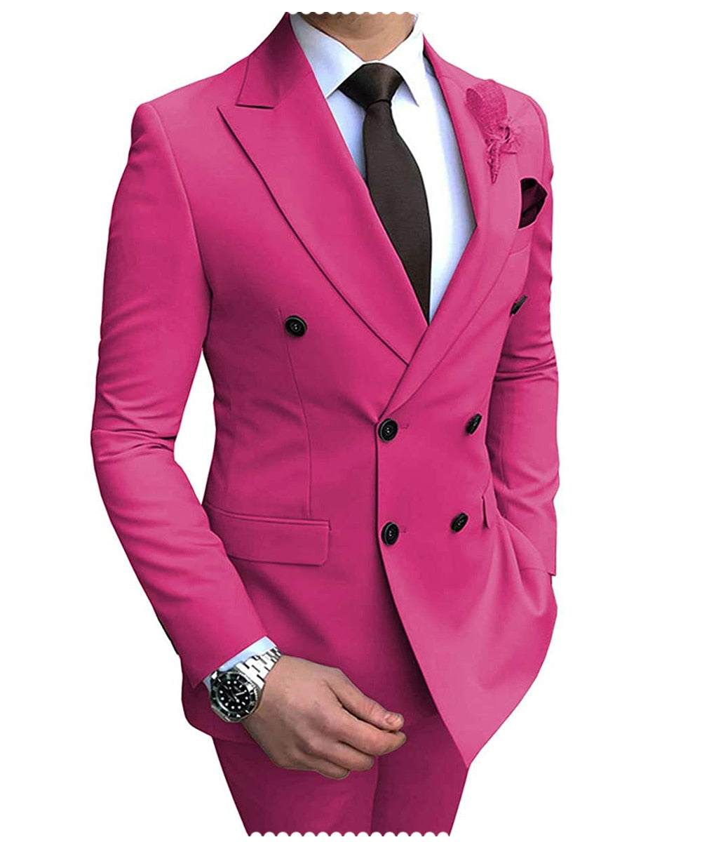 Slim Fit Casual Suit Set