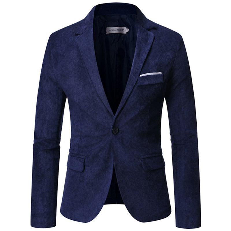 Solid Color One Button Blazers