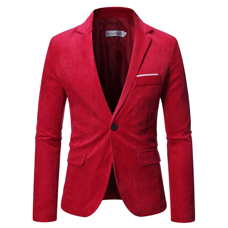 Solid Color One Button Blazers