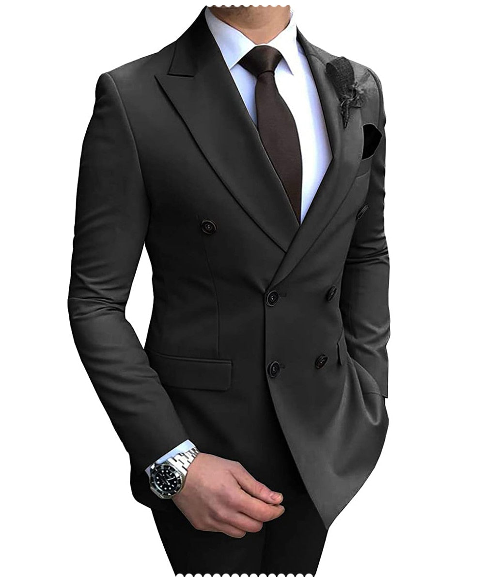 Slim Fit Casual Suit Set