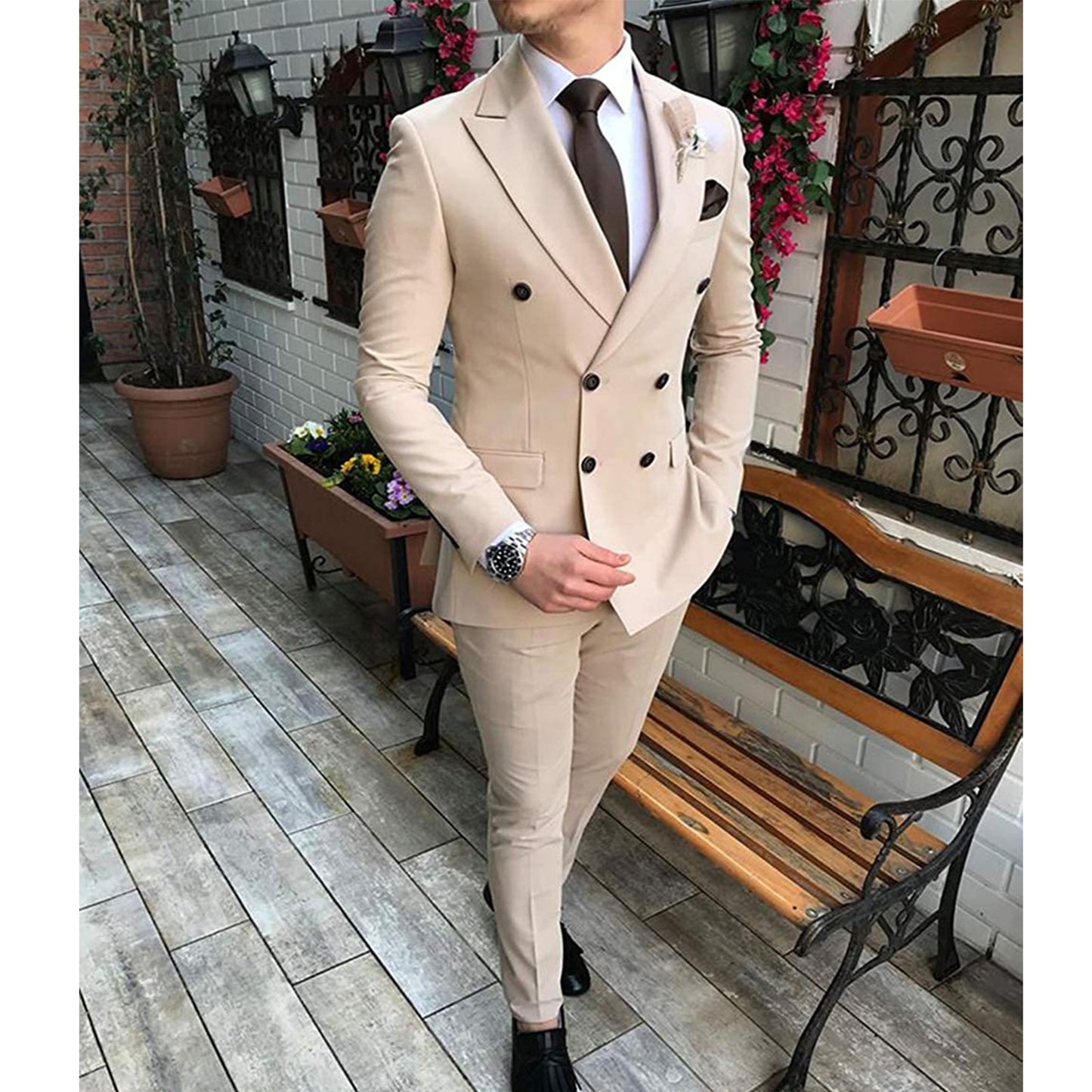 Slim Fit Casual Suit Set