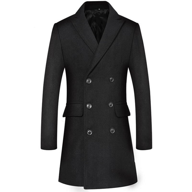 Woolen Solid Color Coat