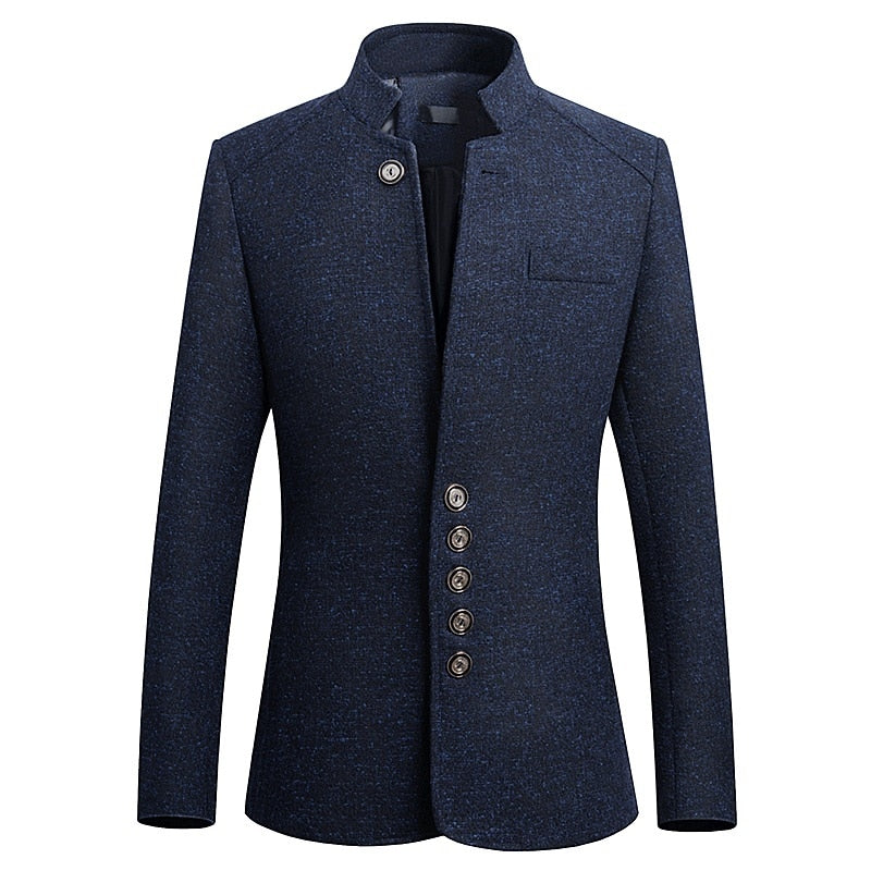 Collar Printed Suit Jacket