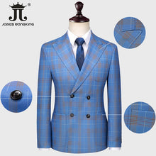 Load image into Gallery viewer, Business Blue Plaid Suit
