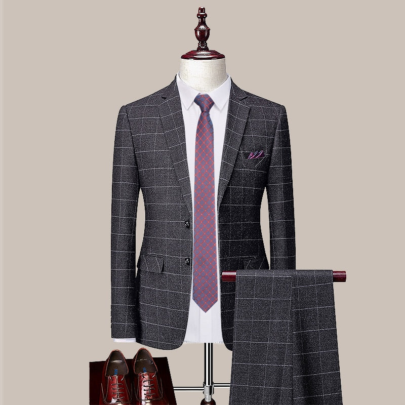 Plaid Retro Suit Set