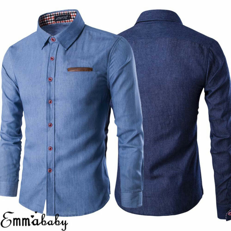 Denim Long Sleeves Jeans T Shirts