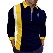 Load image into Gallery viewer, Long Sleeve Zipper Polo Shirt

