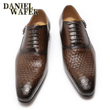 Load image into Gallery viewer, Man Shoes Luxury  Lace Up Pointed Toe Oxford Shoes
