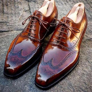 Head Carved Oxford Shoes