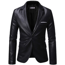 Load image into Gallery viewer, Leather Suit Jacket
