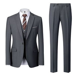 Solid Color Formal Suit Set