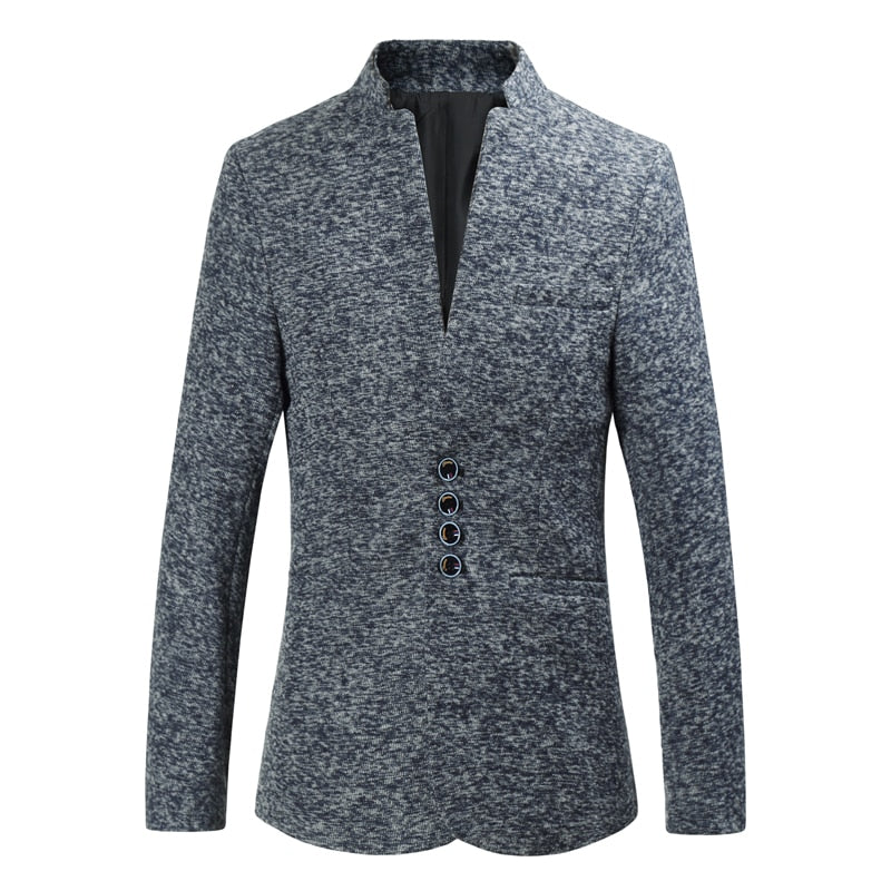 Collar Printed Suit Jacket